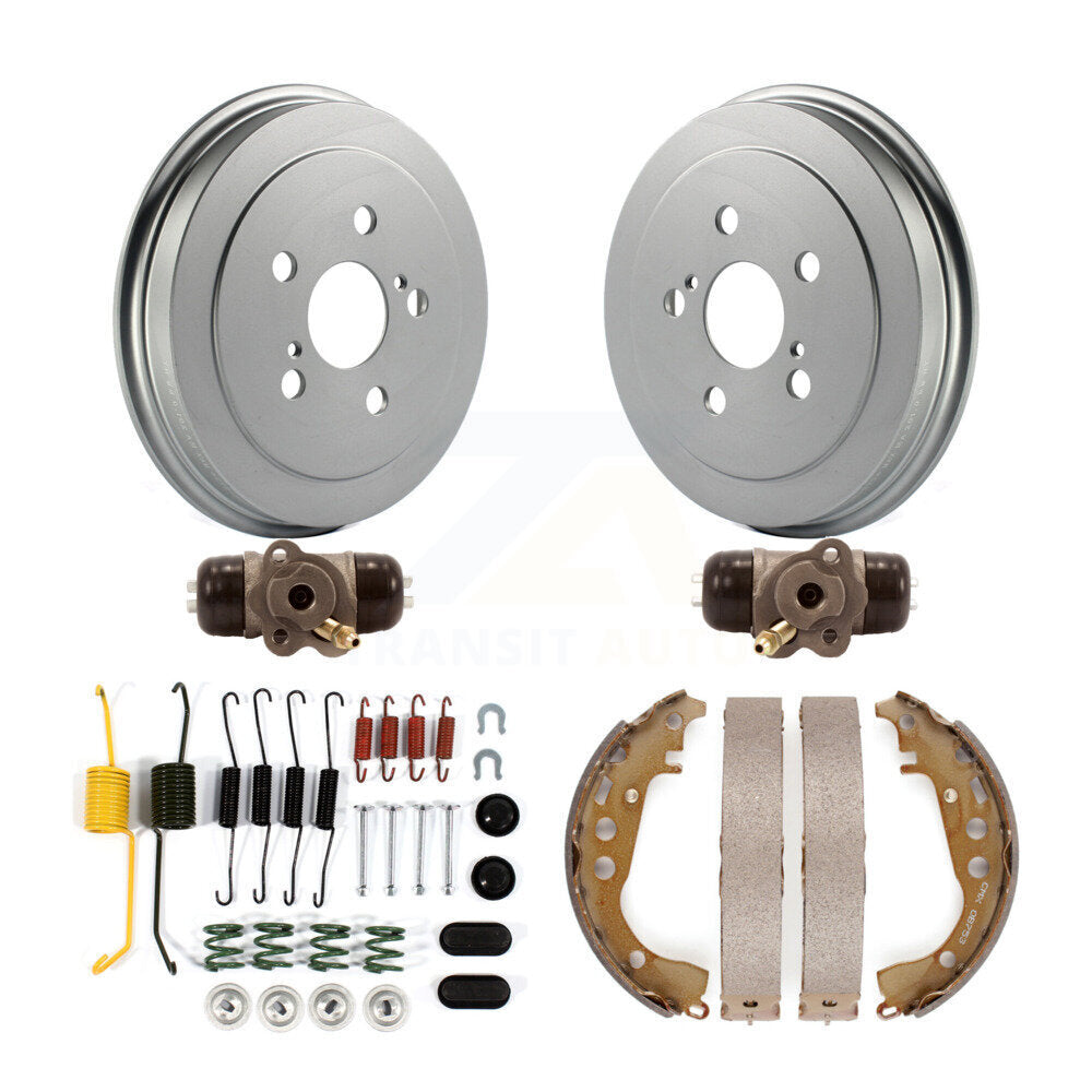 Coated Brake Drum Shoe Spring Cylinder Rear Kit (6Pc) For 2004-2007 Toyota Prius