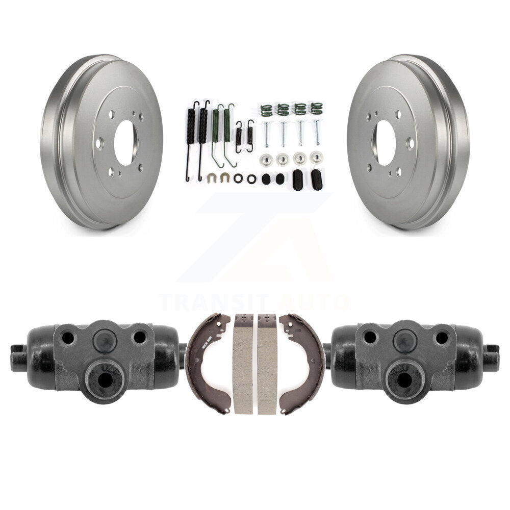 Coat Brake Drum Shoes Spring Cylinder Rear Kit For 2008 Nissan Versa 4-Wheel ABS