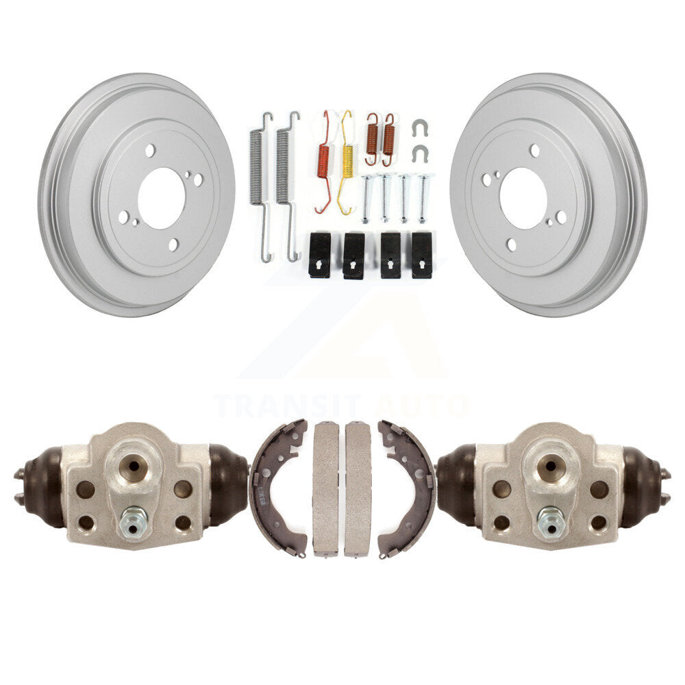 Coated Brake Drum Shoes Spring And Cylinders Rear Kit For 2015-2019 Honda Fit