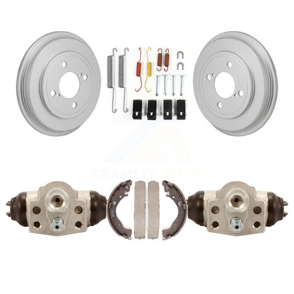 Coated Brake Drum Shoes Spring And Cylinders Rear Kit For 2015-2019 Honda Fit