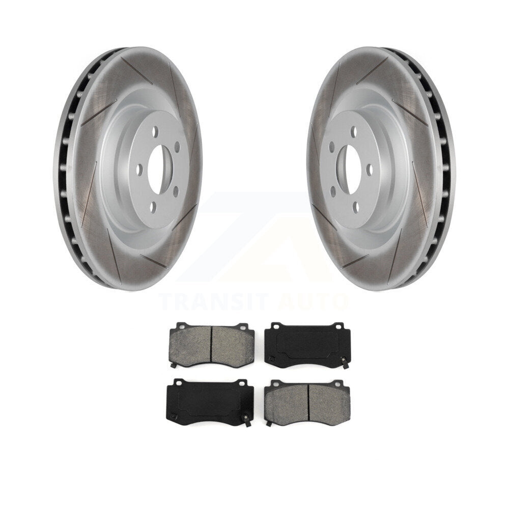 Coat Disc Brake Rotor Semi-Metallic Pad Front Kit For Dodge Charger Chrysler 300
