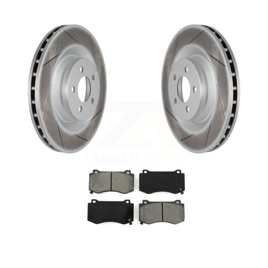 Coat Disc Brake Rotor Semi-Metallic Pad Front Kit For Dodge Charger Chrysler 300