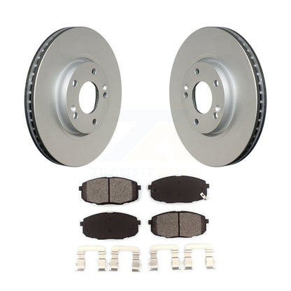 Coated Disc Brake Rotors & Semi-Metallic Pad Front Kit For Kia Forte Koup Forte5
