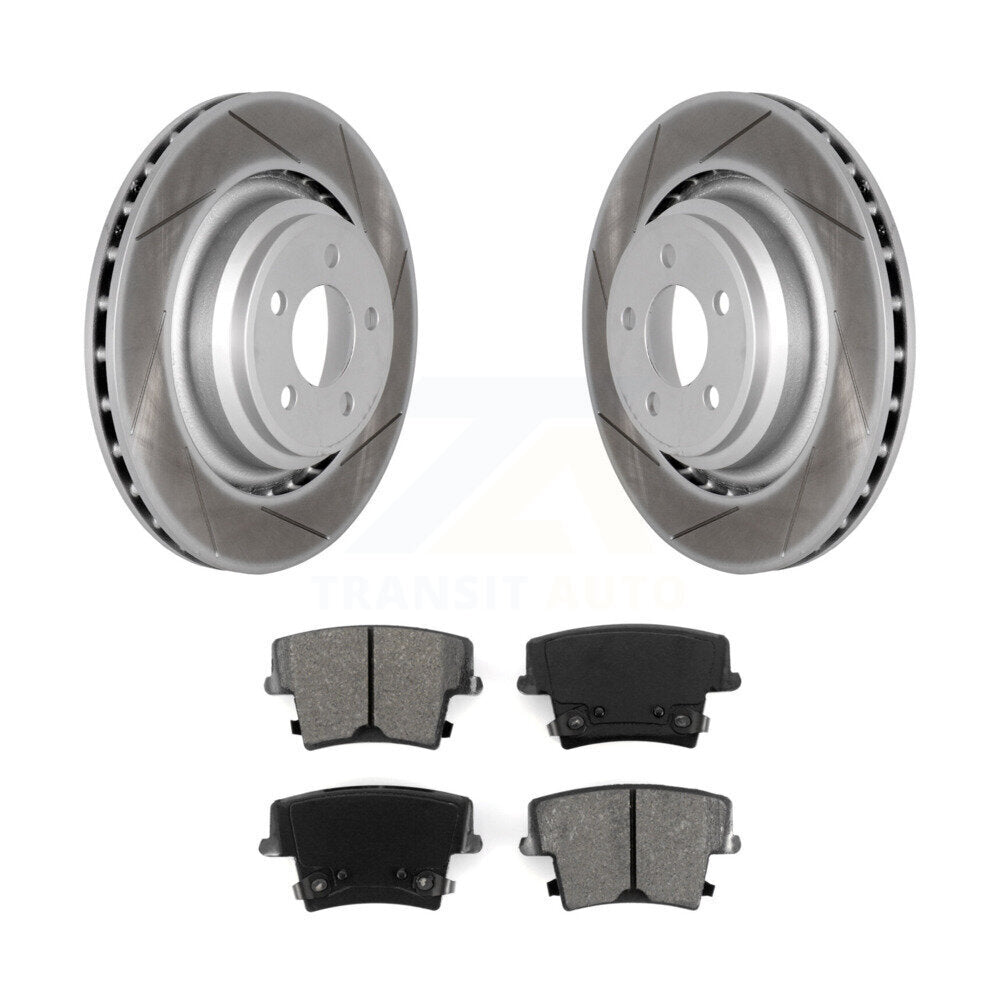 Coated Disc Brake Rotors And Semi-Metallic Pads Rear Kit For Dodge Charger