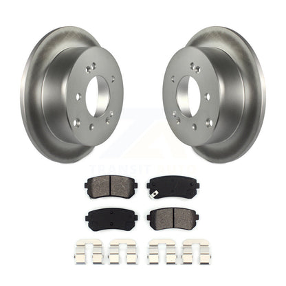 Coated Disc Brake Rotor And Semi-Metallic Pad Rear Kit For Kia Forte Koup Forte5