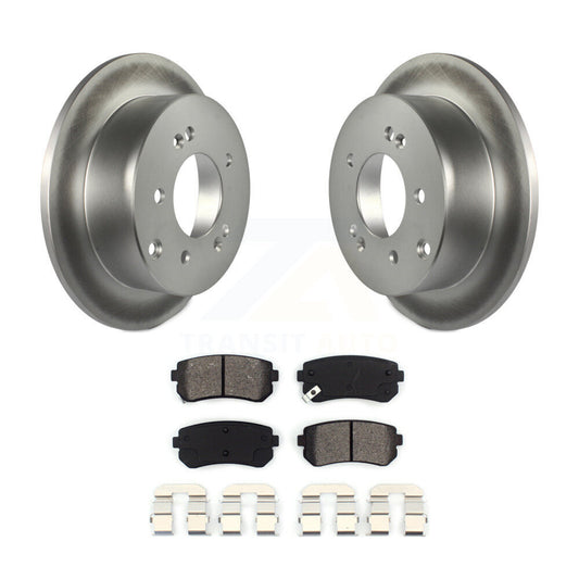 Coated Disc Brake Rotor And Semi-Metallic Pad Rear Kit For Kia Forte Koup Forte5