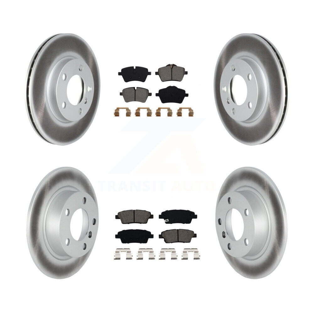 Coated Brake Rotor & Semi-Metallic Pad Front Rear Kit For Mini Cooper Countryman