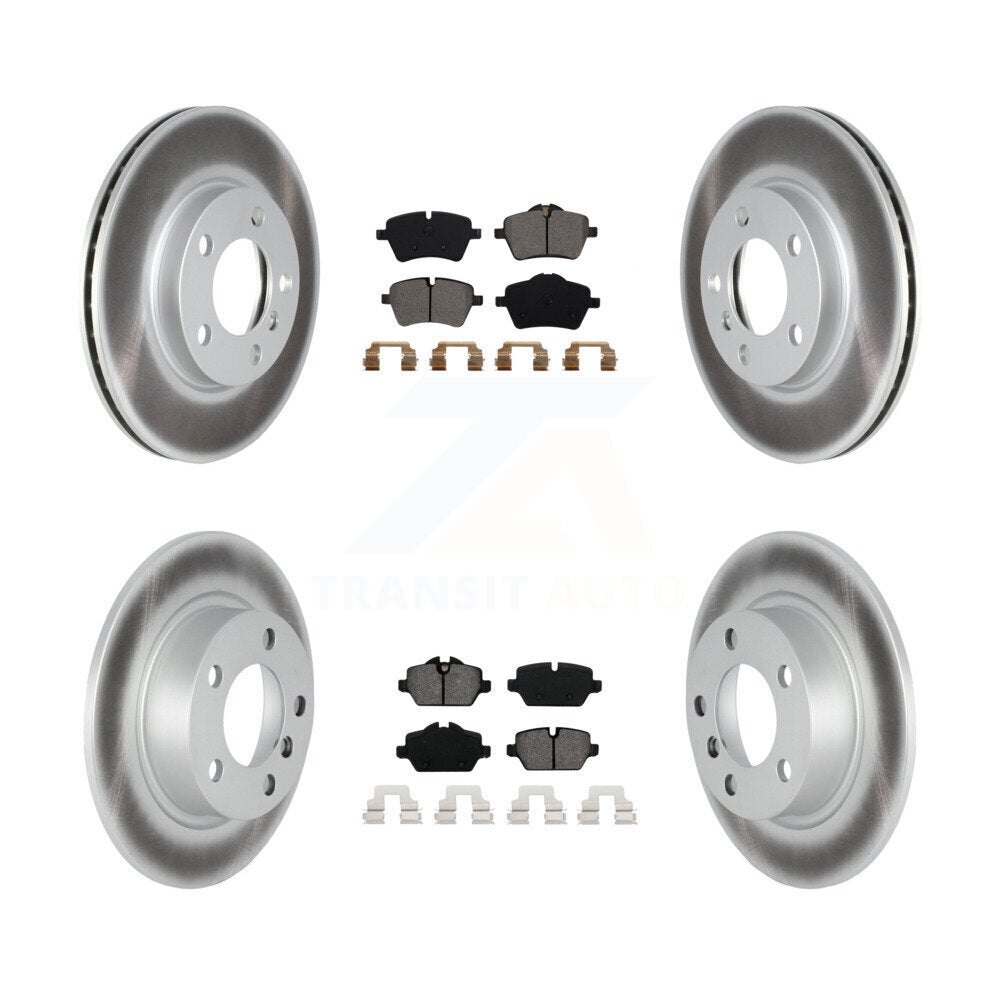 Coated Brake Rotor & Semi-Metallic Pad Front Rear Kit For Mini Cooper Countryman