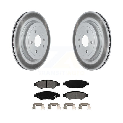 Coated Disc Brake Rotors And Semi-Metallic Pads Rear Kit For Cadillac CTS