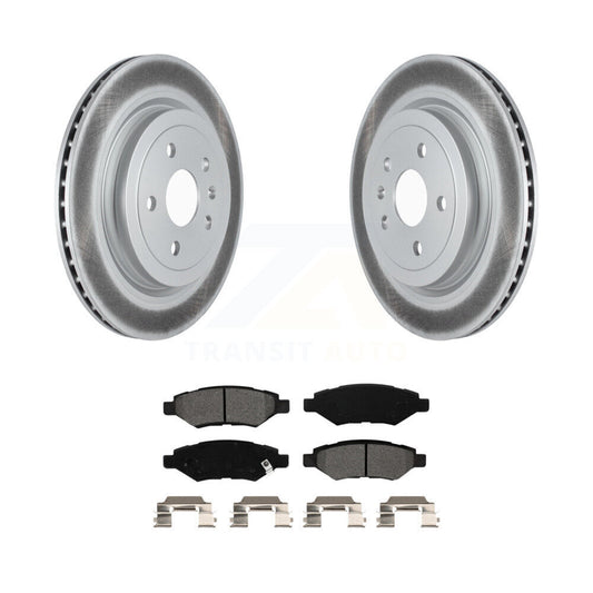 Coated Disc Brake Rotors And Semi-Metallic Pads Rear Kit For Cadillac CTS