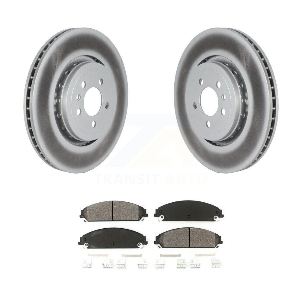 Coated Disc Brake Rotors And Semi-Metallic Pads Front Kit For Dodge Charger