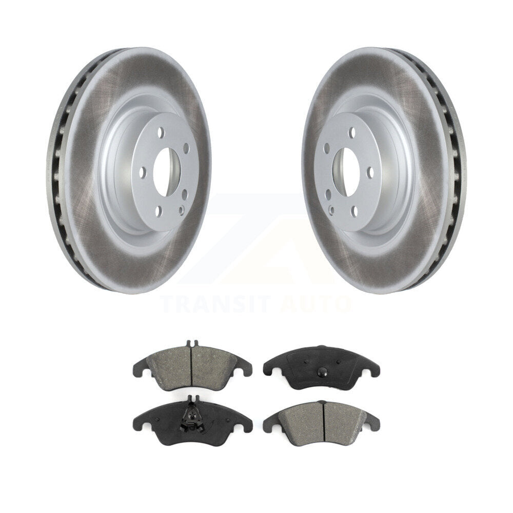 Coated Brake Rotors Semi-Metallic Pad Front Kit For Mercedes-Benz C250 E400 E550