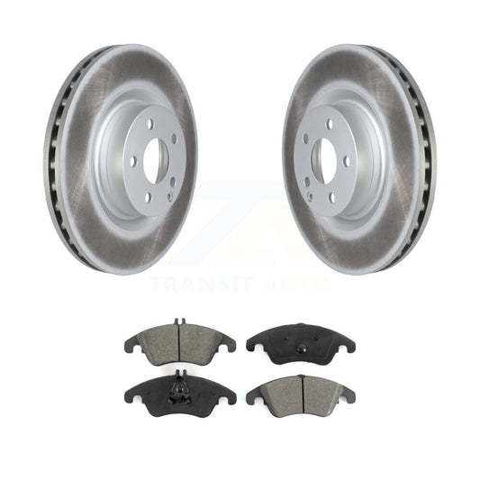 Coated Brake Rotors Semi-Metallic Pad Front Kit For Mercedes-Benz C250 E400 E550