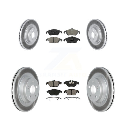 Coated Disc Brake Rotors Semi-Metallic Pad Front Rear Kit For Mercedes-Benz E550