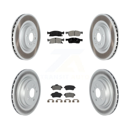 Coat Disc Brake Rotors Semi-Metallic Pad Front Rear Kit For Mercedes-Benz GLE400