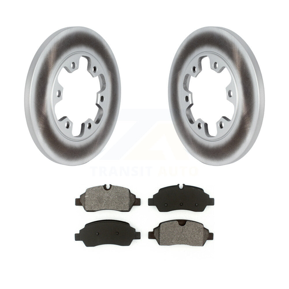 Coated Disc Brake Rotors And Semi-Metallic Pads Rear Kit For Ford Transit-350 HD