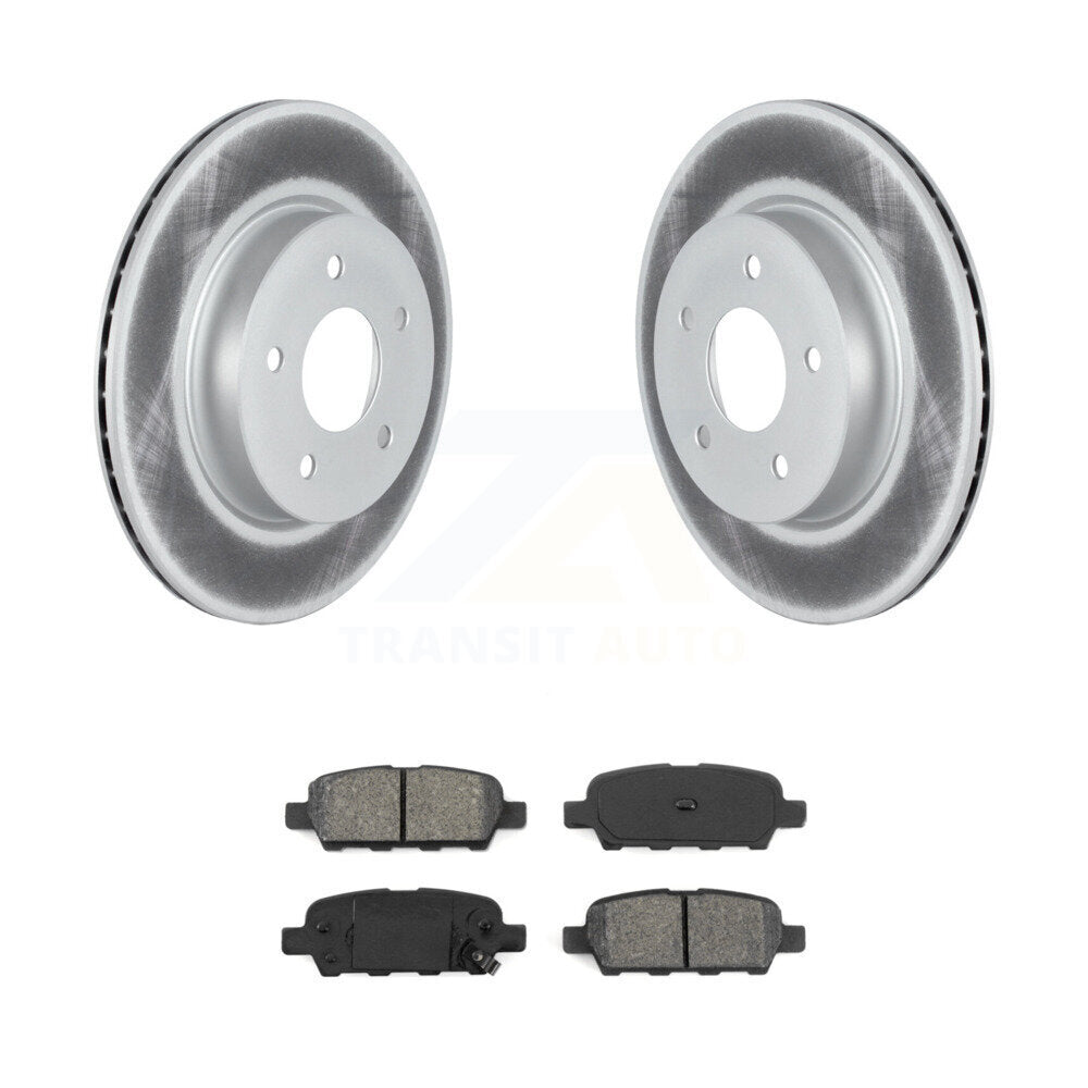Coat Brake Rotors Semi-Metallic Pad Rear Kit For Nissan Qashqai Rogue Sport LEAF