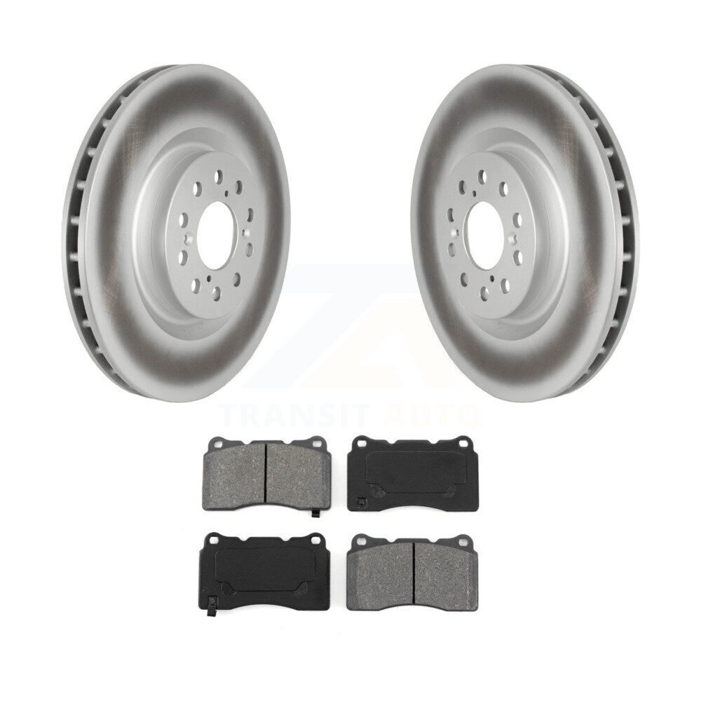 Coated Brake Rotors Semi-Metallic Pad Front Kit For 2017-2020 Honda Civic Type R