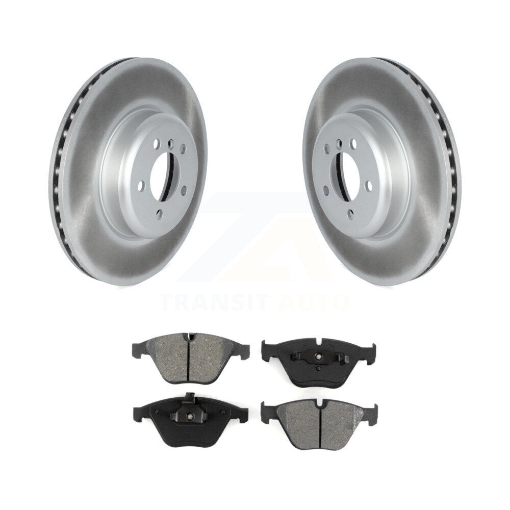 Coat Brake Rotor Semi-Metallic Pad Front Kit For 2012 BMW 335i Convertible/Coupe