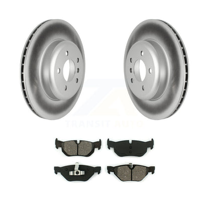 Coated Disc Brake Rotor Semi-Metallic Pad Rear Kit For 2013 BMW 328i xDrive 3.0L