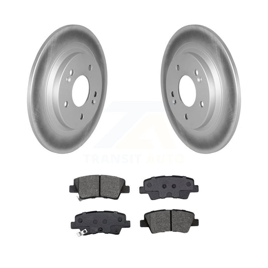Coat Disc Brake Rotors Semi-Metallic Pad Rear Kit For 2022-2023 Hyundai Kona AWD