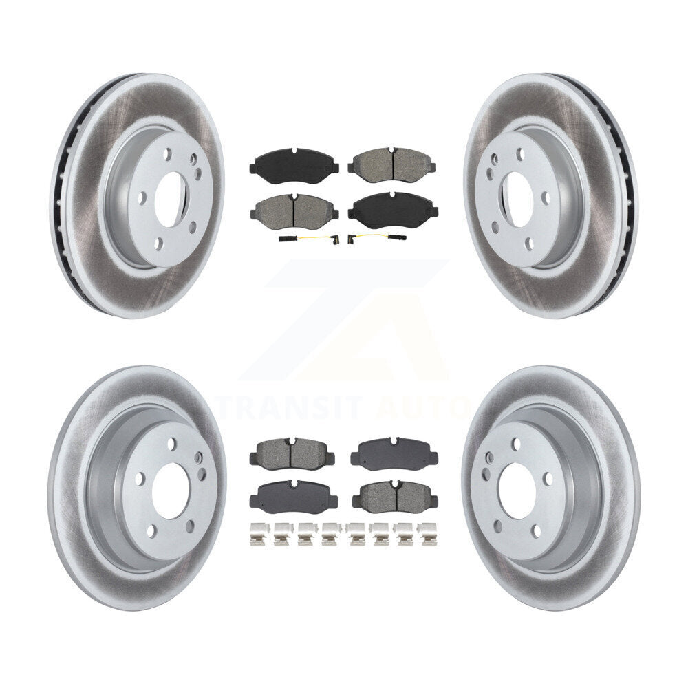 Coat Disc Brake Rotors Semi-Metallic Pad Front Rear Kit For Mercedes-Benz Metris