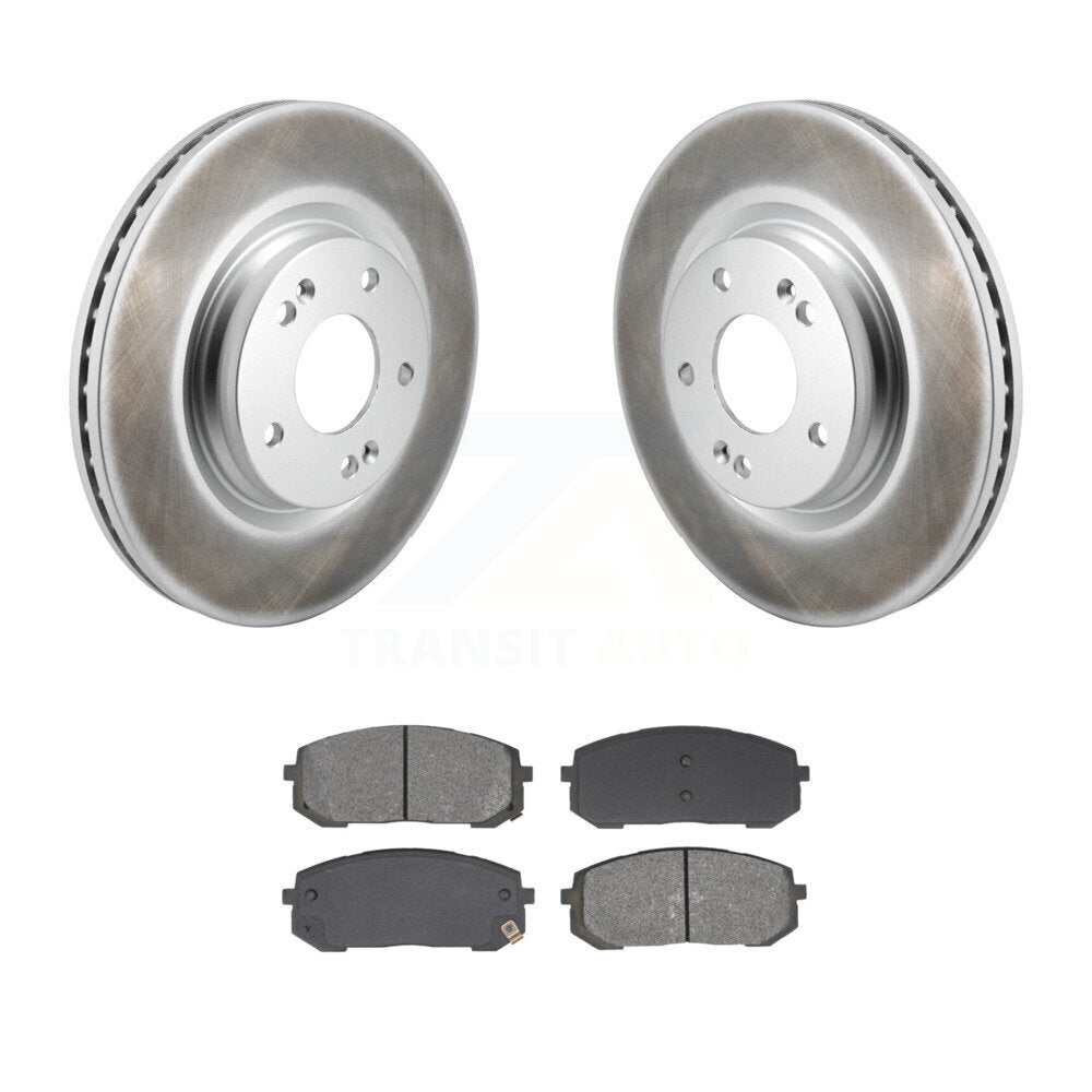 Coat Brake Rotor Semi-Metallic Pad Front Kit For Hyundai Elantra Sonata Kia Niro