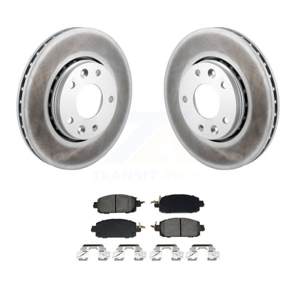 Coated Disc Brake Rotors And Semi-Metallic Pad Front Kit For Nissan Kicks Sentra
