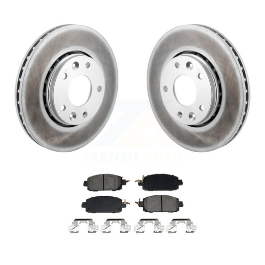 Coated Disc Brake Rotors And Semi-Metallic Pad Front Kit For Nissan Kicks Sentra