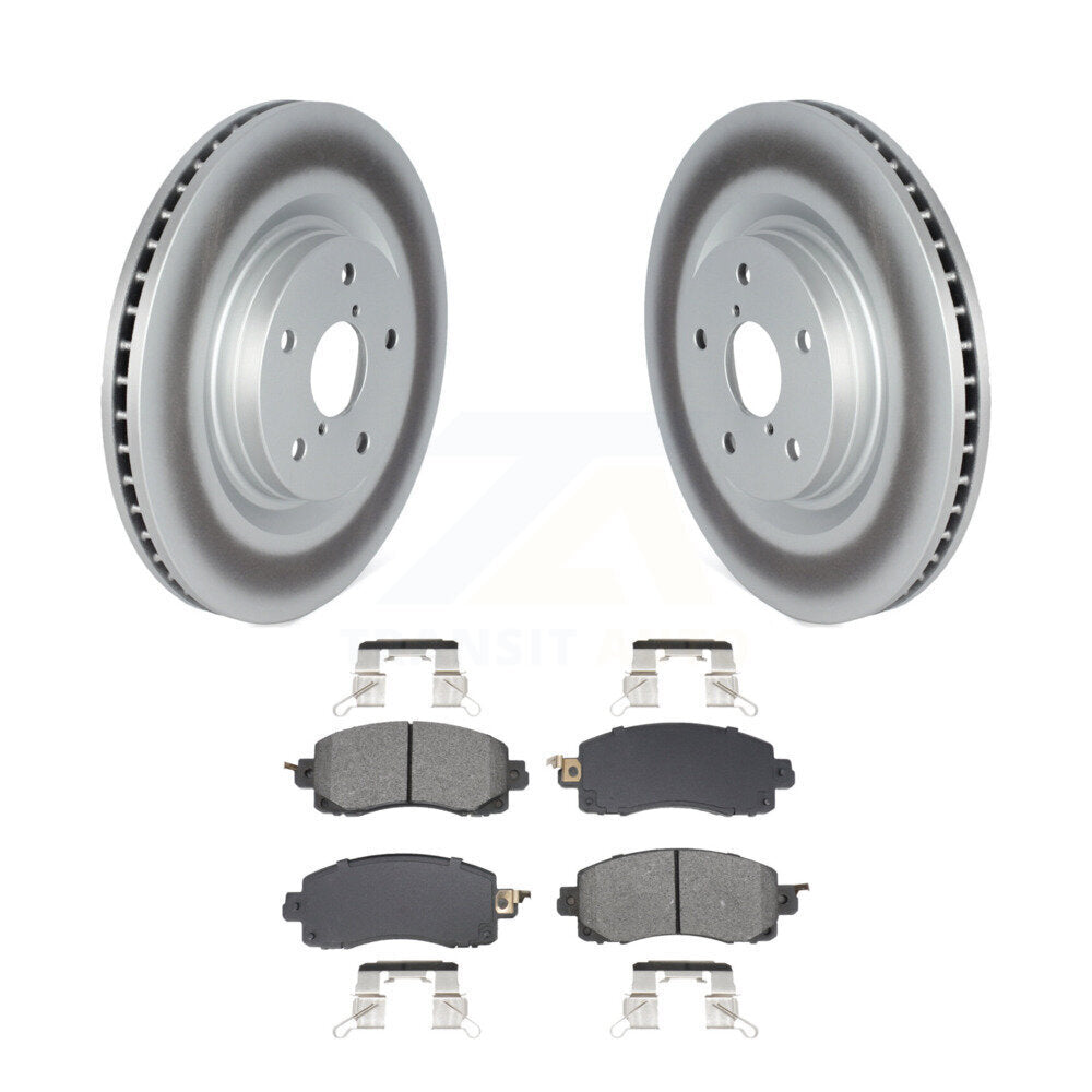 Coated Brake Rotor & Semi-Metallic Pad Front Kit For Subaru Forester Outback WRX