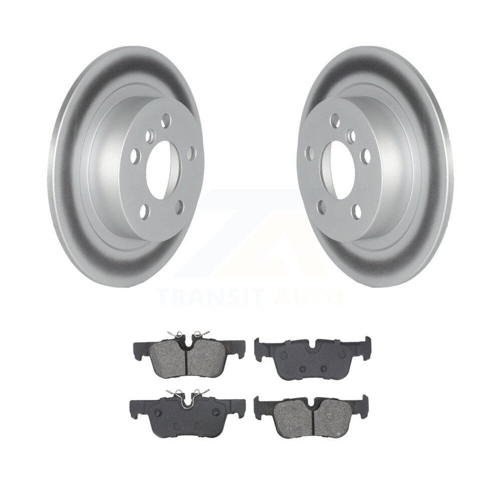 Coated Brake Rotor Semi-Metallic Pad Rear Kit For Mini Cooper Countryman Clubman