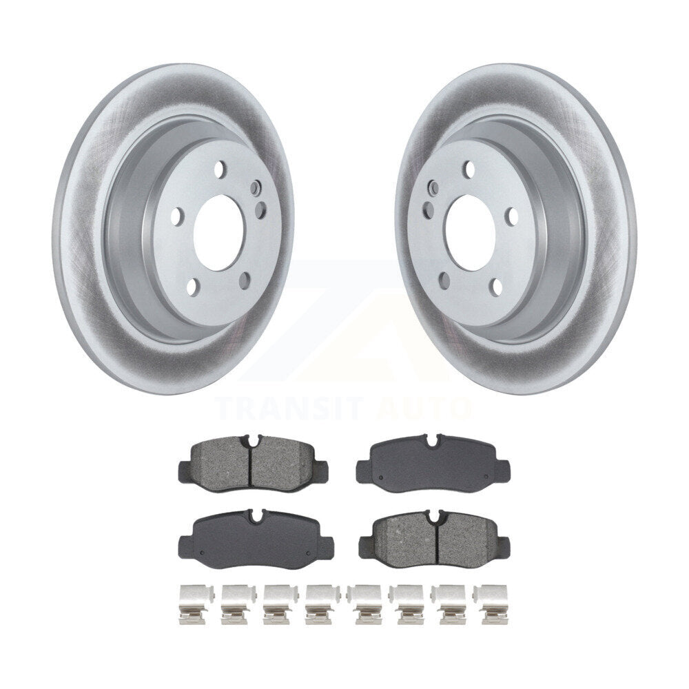 Coated Disc Brake Rotors And Semi-Metallic Pad Rear Kit For Mercedes-Benz Metris