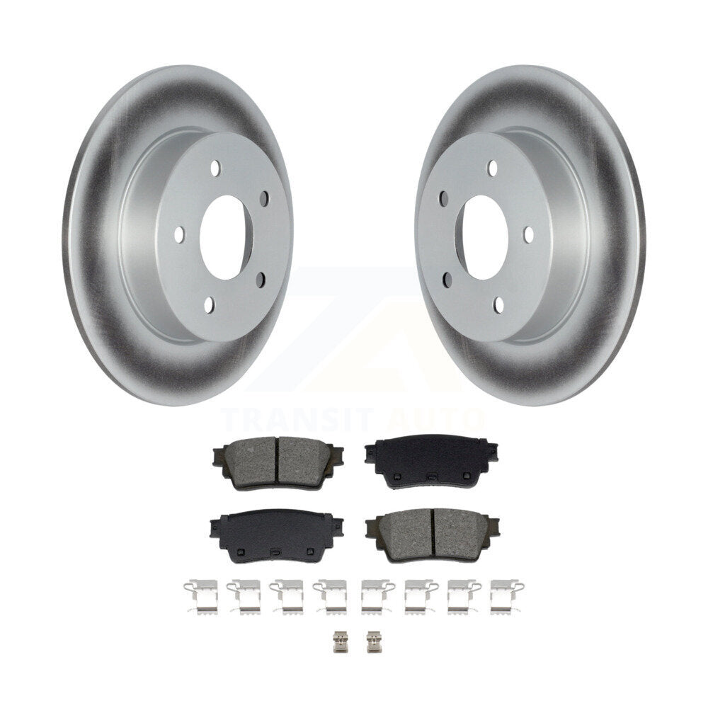 Coated Disc Brake Rotors And Semi-Metallic Pads Rear Kit For Nissan Kicks Altima