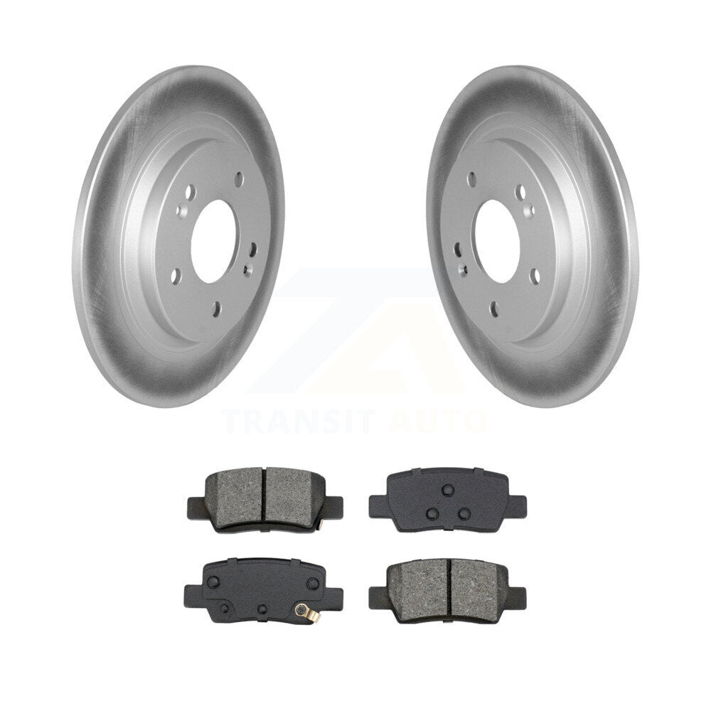 Coated Disc Brake Rotors And Semi-Metallic Pads Rear Kit For Kia Seltos