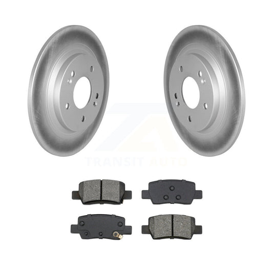 Coated Disc Brake Rotors And Semi-Metallic Pads Rear Kit For Kia Seltos
