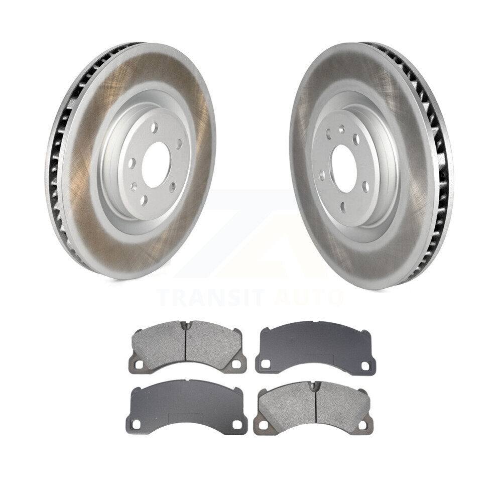 Coat Disc Brake Rotors Semi-Metallic Pad Front Kit For 2015-2017 Porsche Macan S