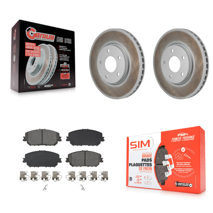Coated Disc Brake Rotors And Semi-Metallic Pads Front Kit For Nissan Rogue