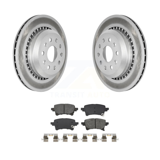 Coated Disc Brake Rotor & Semi-Metallic Pad Rear Kit For Jeep Wrangler Gladiator