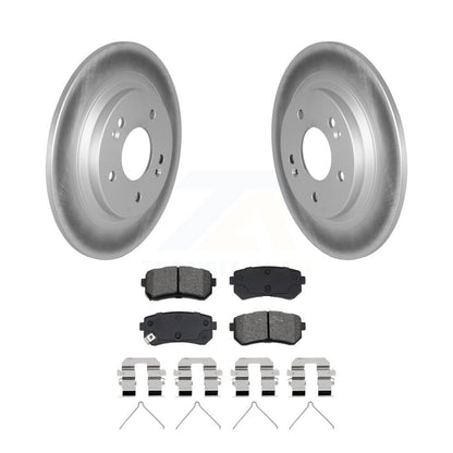 Coated Disc Brake Rotor & Semi-Metallic Pad Rear Kit For Hyundai Kona Kia Seltos