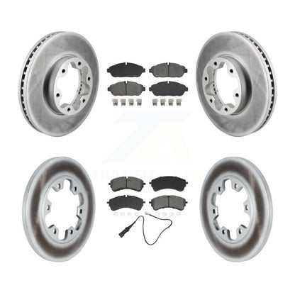 Coat Disc Brake Rotors Semi-Metallic Pad Front Rear Kit For Ford Transit-250 AWD