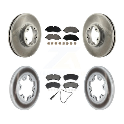 Coat Brake Rotor Semi-Metallic Pad Front Rear Kit For 23 Ford Transit-350 HD RWD