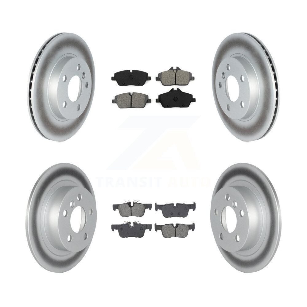Coated Disc Brake Rotors And Semi-Metallic Pads Front Rear Kit For BMW i3 i3s