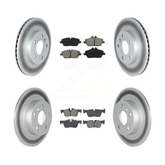 Coated Disc Brake Rotors And Semi-Metallic Pads Front Rear Kit For BMW i3 i3s