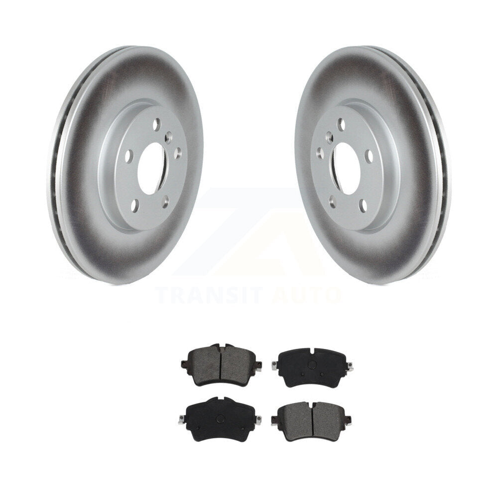 Coated Disc Brake Rotors And Semi-Metallic Pads Front Kit For 2022 Mini Cooper S