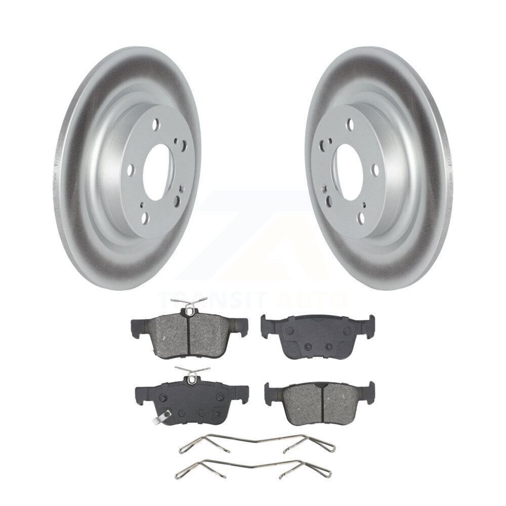 Coated Disc Brake Rotor & Semi-Metallic Pad Rear Kit For 2024 Acura Integra 2.0L