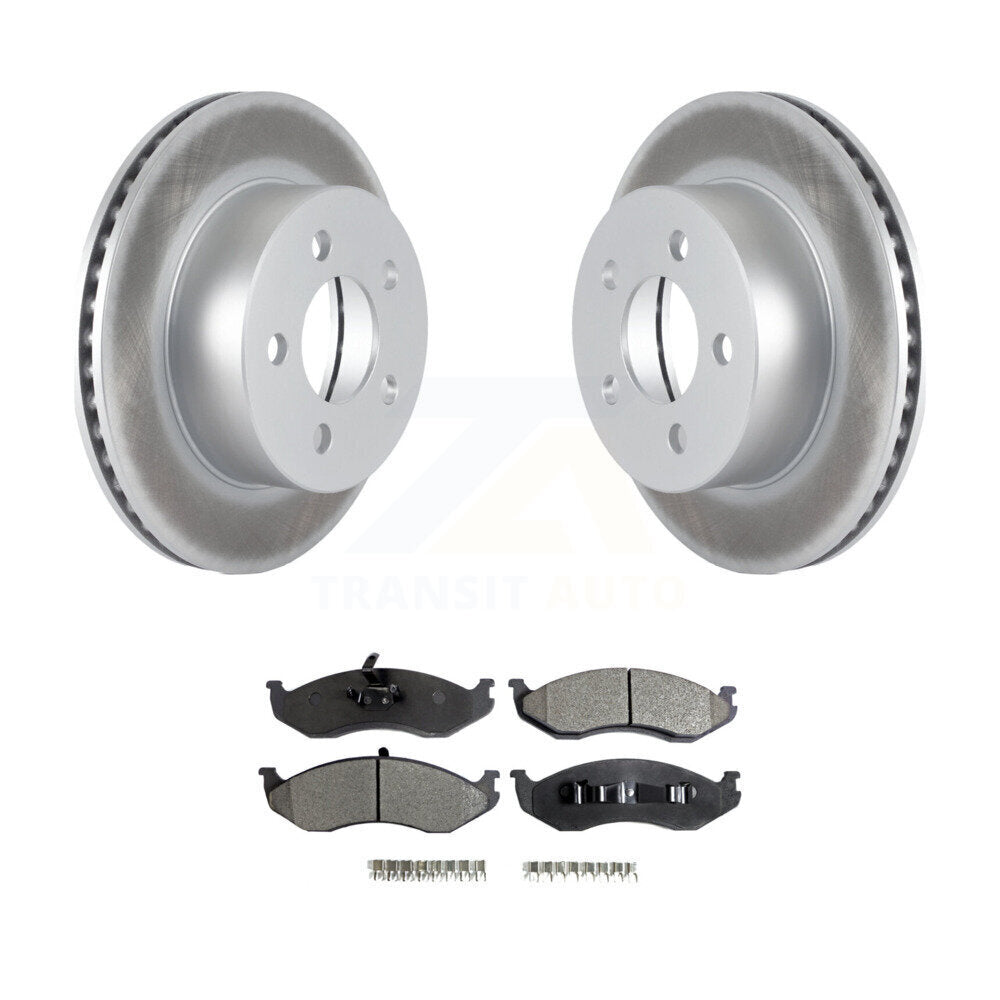 Coat Brake Rotor Ceramic Pad Front Kit For Jeep Wrangler Cherokee Grand Wagoneer