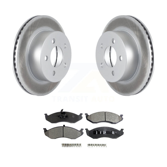 Coat Brake Rotor Ceramic Pad Front Kit For Jeep Wrangler Cherokee Grand Wagoneer