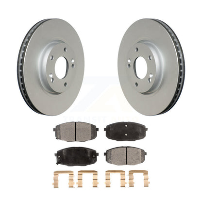 Coated Disc Brake Rotors And Ceramic Pads Front Kit For Kia Forte Koup Forte5