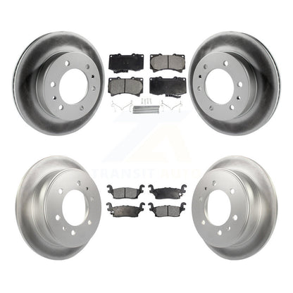 Coated Disc Brake Rotors And Ceramic Pads Front Rear Kit For Hummer H3 H3T