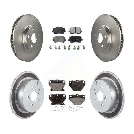 Coated Brake Rotors Ceramic Pad Front Rear Kit For Toyota Matrix Corolla Pontiac